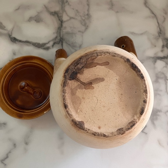 Rare Vintage Japanese Handmade Clay Pottery Teapot with Sidespout - Picture 11 of 11